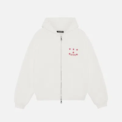 Duke + Dexter Men's Cb Last Temptation White Zipped Hoodie