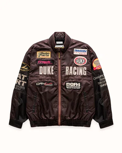 Duke + Dexter Men's Dr4 Trackside Vintage Mauve Bomber Jacket