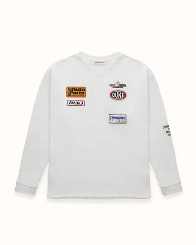 Duke + Dexter Men's Dr4 White Track Waffle Top