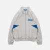 Duke & Dexter Men's Duke Plu Grey + Blue Track Jacket