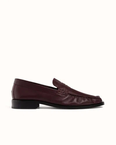 Duke + Dexter Men's Ezra Burgundy Ruched Loafer - Men's
