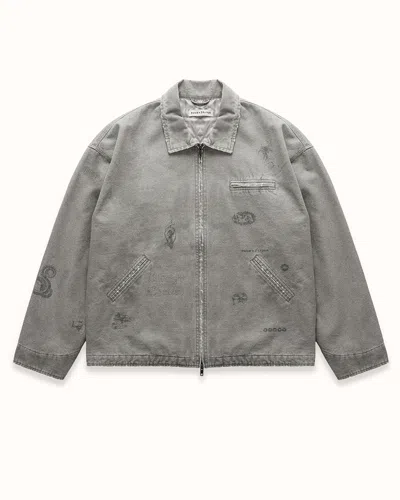 Duke + Dexter Men's Mc Sketch Sun Faded Grey Jacket In Gray