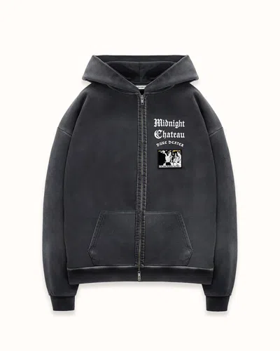 Duke + Dexter Men's Mc Washed Black Zip Hoodie