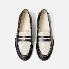 DUKE & DEXTER WOMEN'S WILDE BLACK + WHITE VINE PENNY LOAFER - WOMEN'S