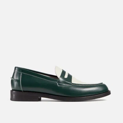 Duke & Dexter Men's Wilde Forest + White Penny Loafer - Men's