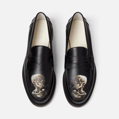 Duke & Dexter Men's Wilde Skull Penny Loafer - Men's In Black