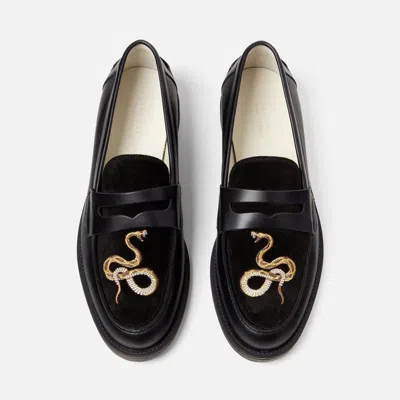 【Duke + Dexter】Wilde Snake Penny Loafer - Men's Wilde Snake + White Penny Loafer - Men's | DUKE + DEXTER