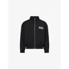 Duke & Dexter Mens High-neck Brand-print Cotton Jacket Black In Black