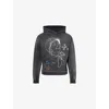 Duke & Dexter Mens Black Soldier Graphic-print Cotton-jersey Hoody