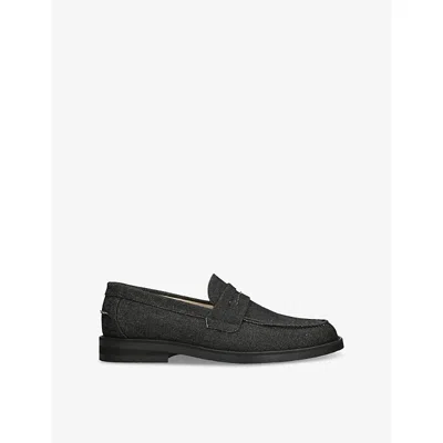 Duke & Dexter Mens Black Wilde Denim Loafers Eur 46 / 12 Uk