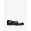 Duke & Dexter Mens Black/comb Wilde Advanced Guard Leather Loafers Eur 41 / 7 Uk In Black/comb