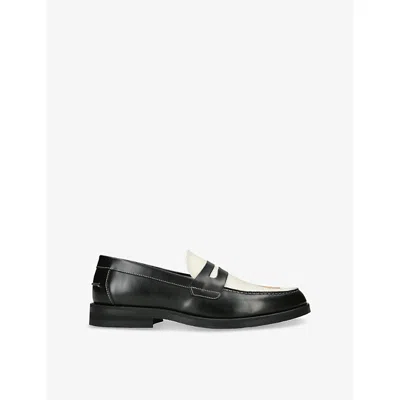 Duke & Dexter Mens  Wilde Pin Up Leather Penny Loafers