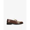 Duke & Dexter Mens Brown/oth Wilde Rattan And Leather Loafers Eur 41 / 7 Uk In Brown/oth