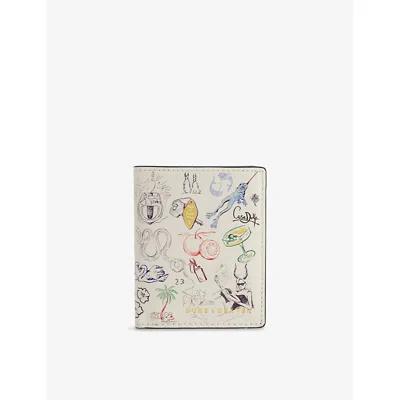 Duke & Dexter Mens Multi Casa Doodle Leather Wallet