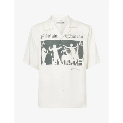Duke + Dexter Mens Duke & Dexter Mc Chess Vintage  Short-sleeve Woven Shirt In White