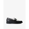 Duke & Dexter Wilde Penny Loafer In Blk/white