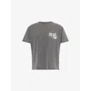 Duke & Dexter Mens Grey Printed Crewneck Cotton-jersey T-shirt Xl In Grey