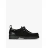 Duke & Dexter Mens Black Moby Lace-up Suede Loafer Boots In Black