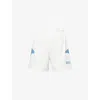 Duke & Dexter Mens Printed Drawstring Woven Shorts White In White