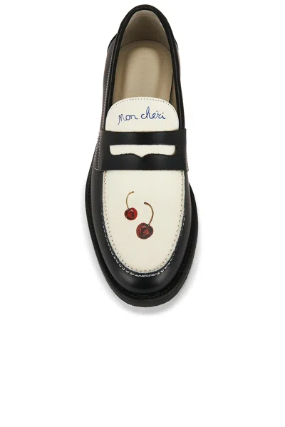 Duke + Dexter Wilde Cherry Penny Loafer In Black