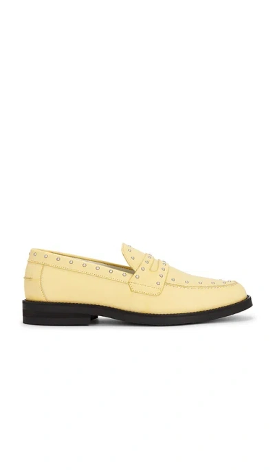 Duke + Dexter Wilde Studded Penny Loafer In Beige