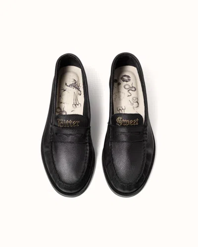 Duke + Dexter Women's Ezra Bitter Sweet Ruched Loafer - Women's In Black