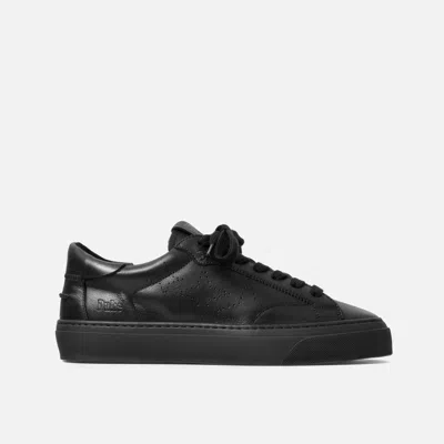 Duke + Dexter Women's Plus Designer Court Black Sneaker - Women's