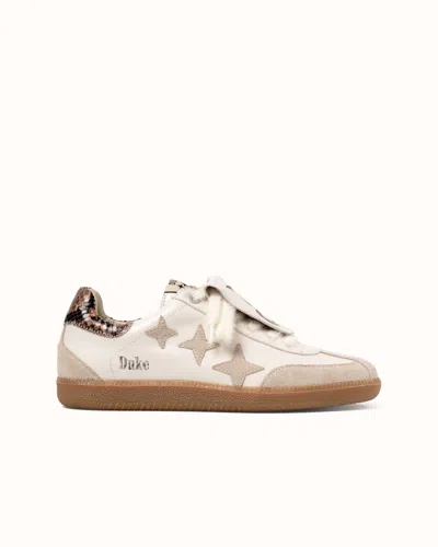 Duke + Dexter Women's Plus Designer Duke Snake Sneaker - Women's In White
