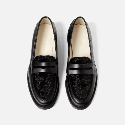 Duke & Dexter Women's Wilde Black Vine Penny Loafer - Women's