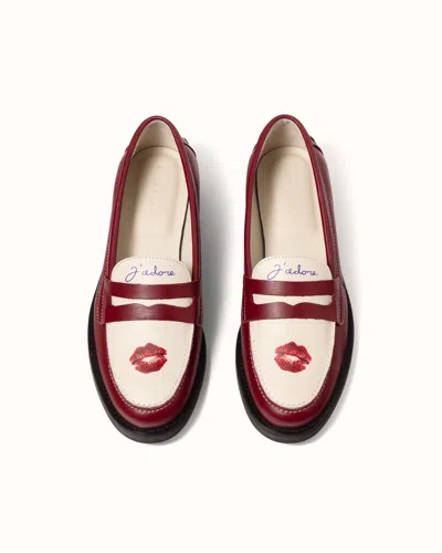 Duke + Dexter Women's Wilde Red Kiss Penny Loafer - Women's