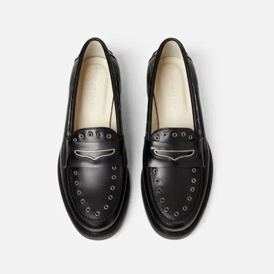Duke & Dexter Women's Wilde Silver Rivet Penny Loafer - Women's