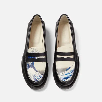 Duke & Dexter Women's Wilde The Great Wave Penny Loafer - Women's In Black