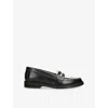 Duke & Dexter Leather Cherry Wilde Penny Loafers In Blk/white