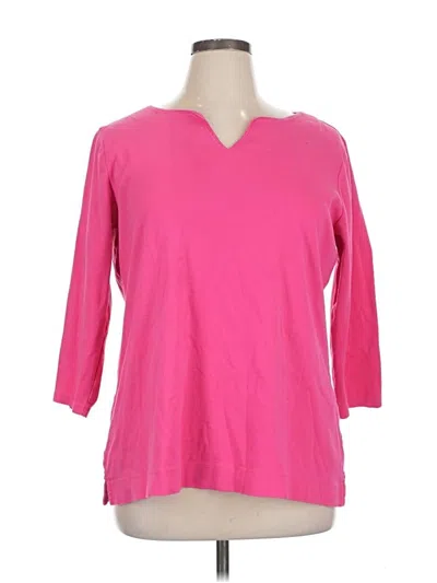 Pre-owned Duluth Trading Co. 3/4 Sleeve T-shirt In Pink