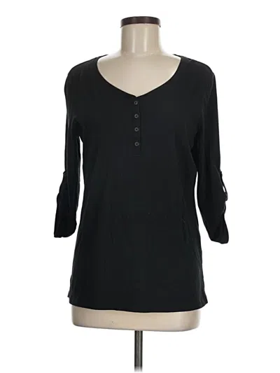 Pre-owned Duluth Trading Co. 3/4 Sleeve T-shirt In Black