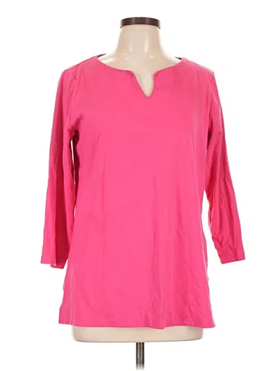 Pre-owned Duluth Trading Co. 3/4 Sleeve T-shirt In Pink