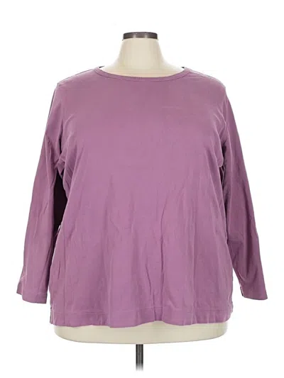 Pre-owned Duluth Trading Co. 3/4 Sleeve T-shirt In Purple