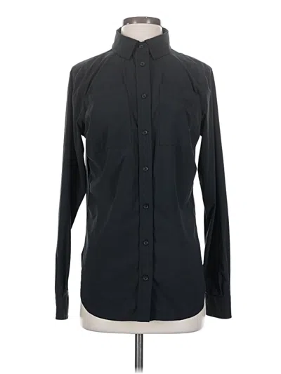 Pre-owned Duluth Trading Co. Long Sleeve Blouse In Black