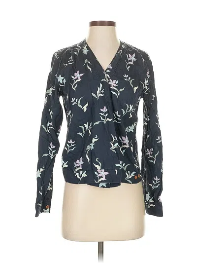 Pre-owned Duluth Trading Co. Long Sleeve Blouse In Blue