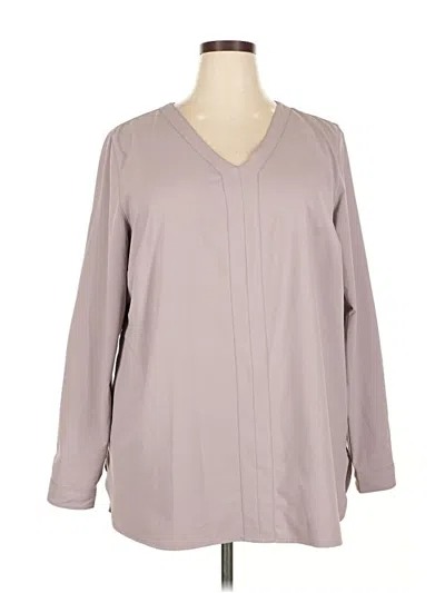 Pre-owned Duluth Trading Co. Long Sleeve Blouse In Gray