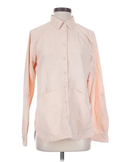 Pre-owned Duluth Trading Co. Long Sleeve Blouse In Pink