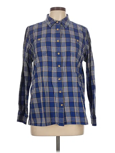 Pre-owned Duluth Trading Co. Long Sleeve Button Down Shirt In Blue