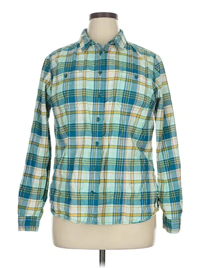 Pre-owned Duluth Trading Co. Long Sleeve Button Down Shirt In Blue