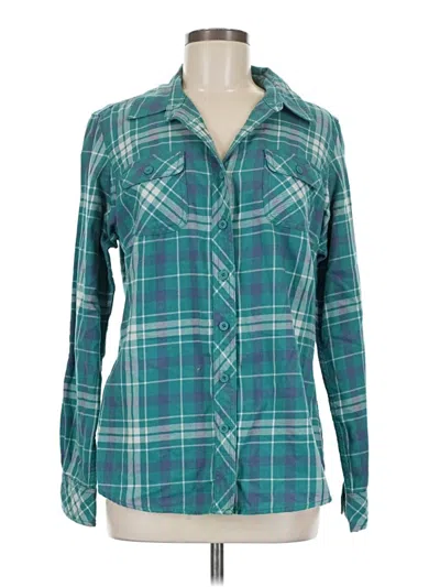 Pre-owned Duluth Trading Co. Long Sleeve Button Down Shirt In Blue