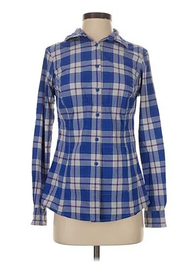 Pre-owned Duluth Trading Co. Long Sleeve Button Down Shirt In Blue