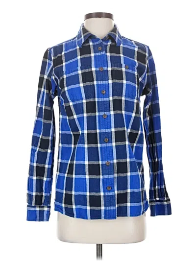 Pre-owned Duluth Trading Co. Long Sleeve Button Down Shirt In Blue