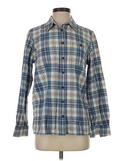Pre-owned Duluth Trading Co. Long Sleeve Button Down Shirt In Blue