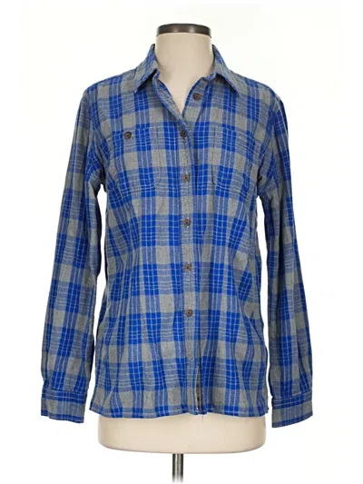 Pre-owned Duluth Trading Co. Long Sleeve Button Down Shirt In Blue