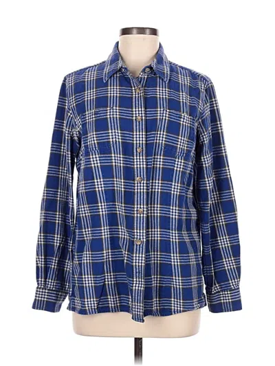 Pre-owned Duluth Trading Co. Long Sleeve Button Down Shirt In Blue