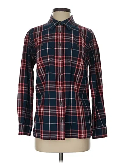 Pre-owned Duluth Trading Co. Long Sleeve Button Down Shirt In Burgundy